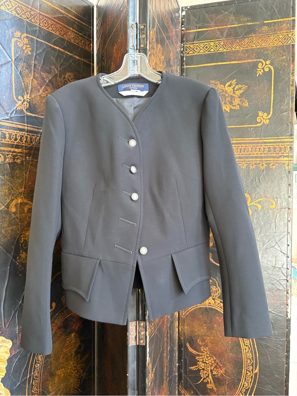 Louis Vuitton Black Tailored Women's Buttoned Blazer